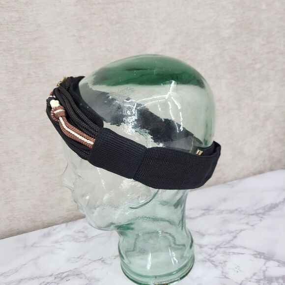 Black and Brown Beaded Headband Or Belt - Picture 4 of 14